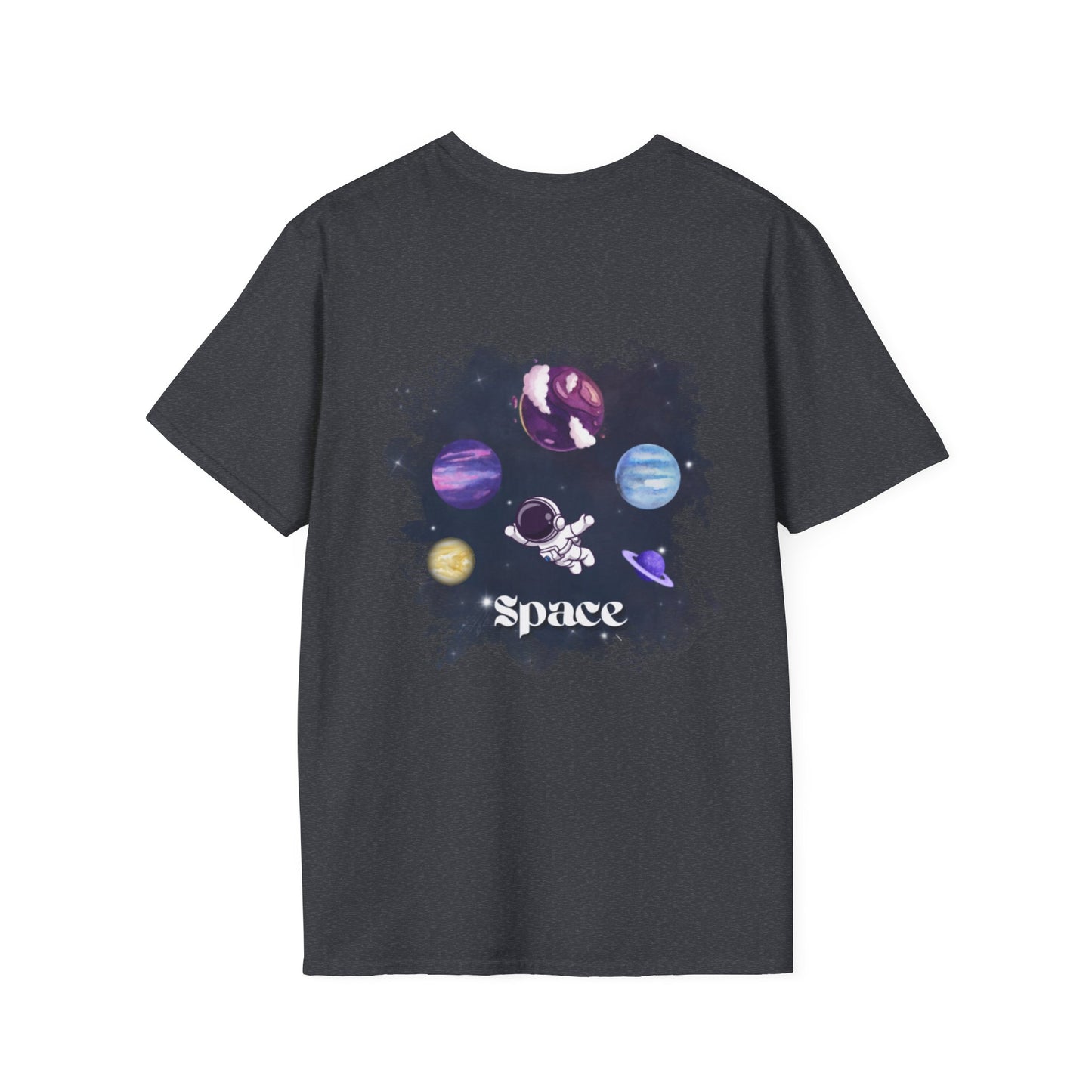 Unisex Softstyle T-Shirt - "The Universe Awaits" Cosmic Graphic Tee for Space Lovers