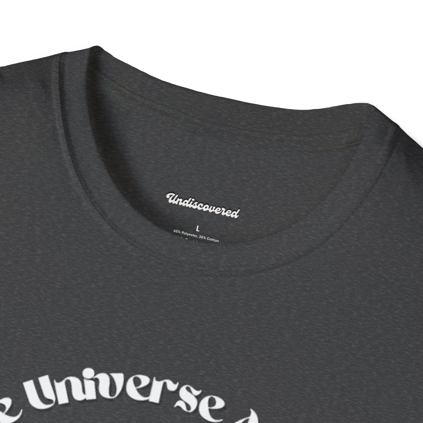 Unisex Softstyle T-Shirt - "The Universe Awaits" Cosmic Graphic Tee for Space Lovers