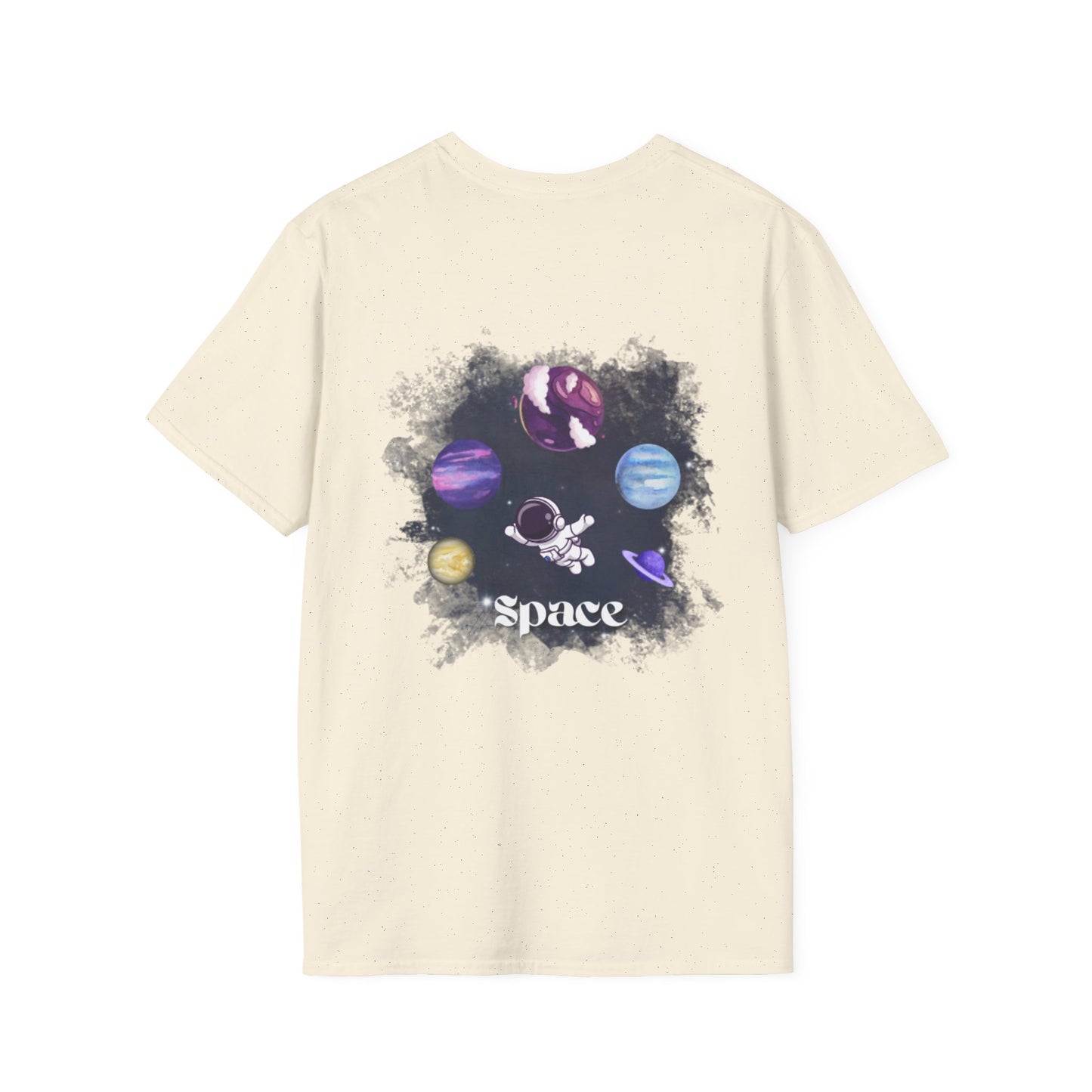 Unisex Softstyle T-Shirt - "The Universe Awaits" Cosmic Graphic Tee for Space Lovers