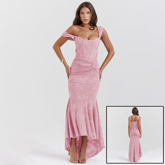 Mozision Off-shoulder Backless Sexy Evening Dress For Women